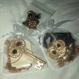 Owl sweater necklace.